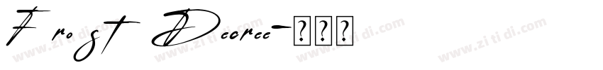 Frost Decree字体转换
